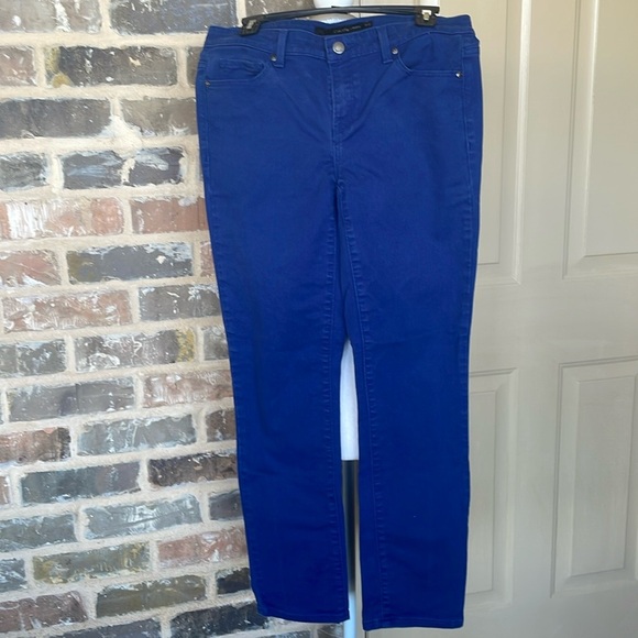 CALVIN KLEIN Slim Fit Skinny Jeans Stretch Splendor Royal Blue Size 10 - Picture 5 of 15